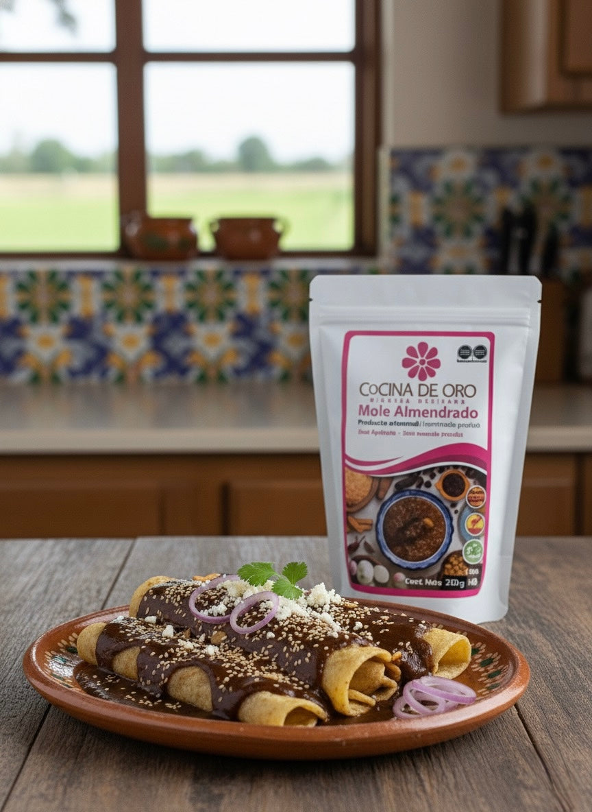 Enchiladas de Mole Almendrado