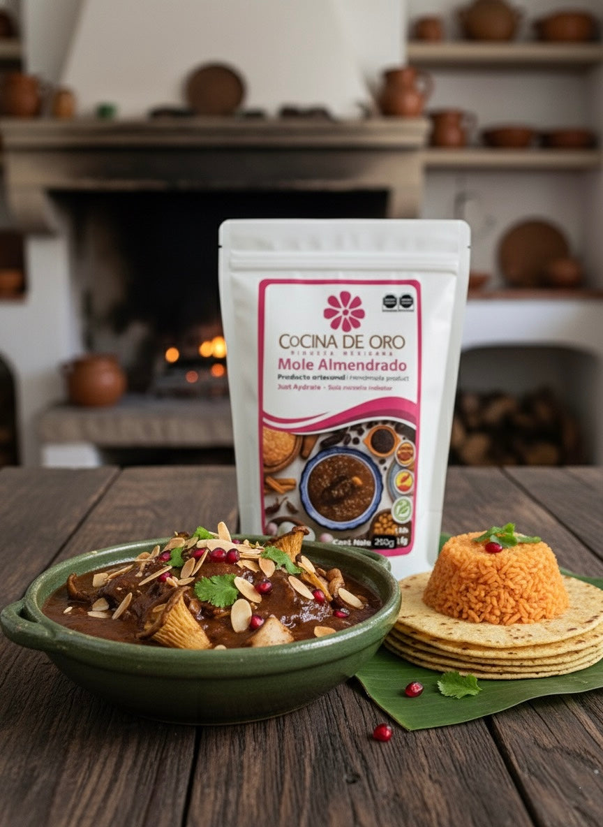 Mole Almendrado con Setas (Vegano)