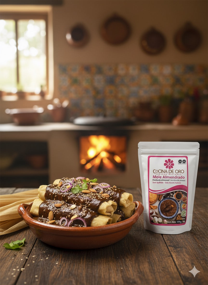 Tamales de Cerdo en Mole Almendrado